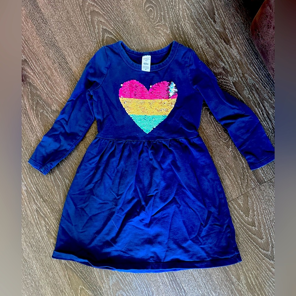 Girls Carters Long Sleeve Dress
